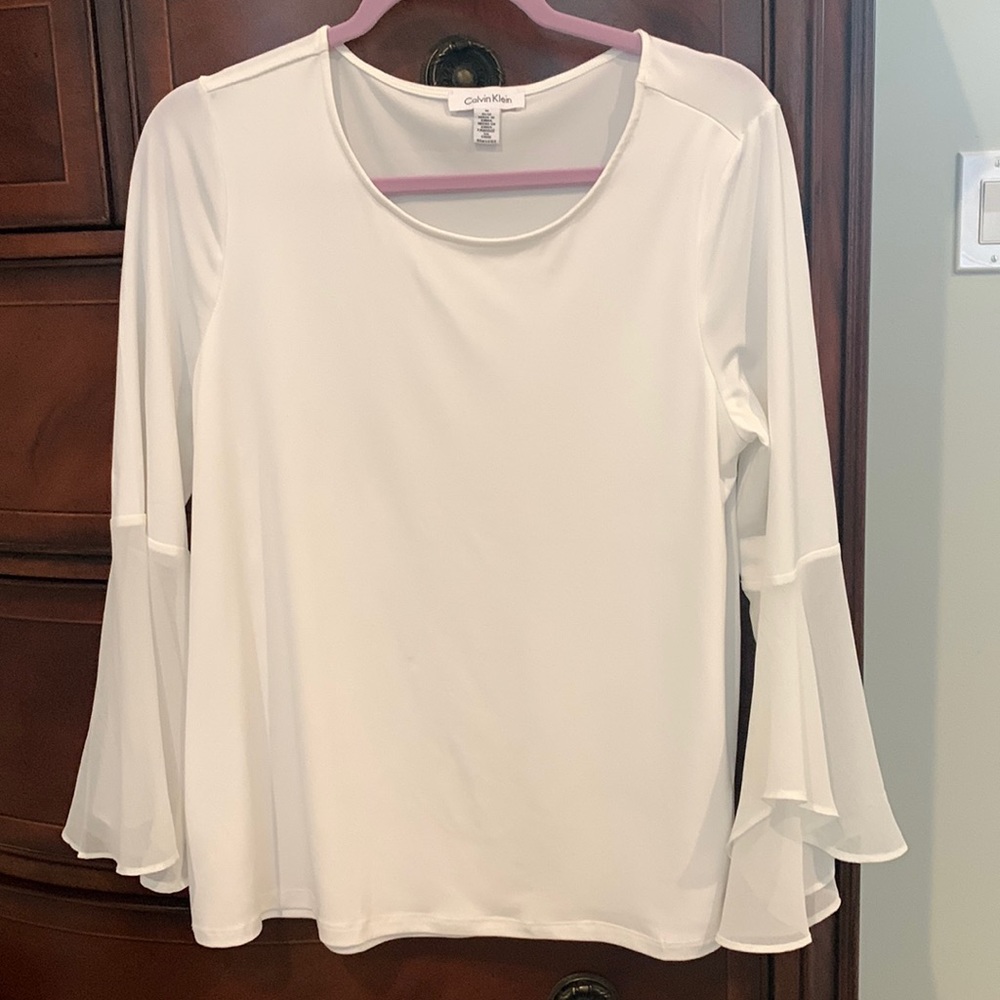 Calvin Klein Bell Sleeve Blouse